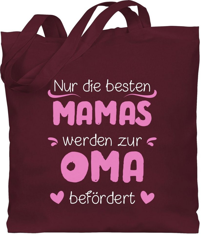 Shirtracer Umh 228 ngetasche Nur die besten Mamas werden zur Oma bef 246 rdert rosa wei 223 Oma Geschenk